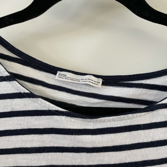 Zara Striped tee with flutter sleeves - Picture 2 of 3